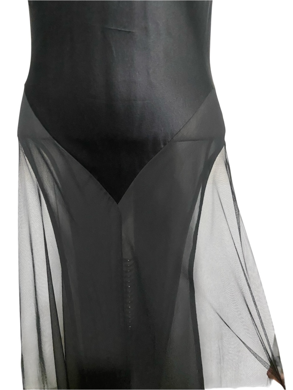 Victoria’s Secret Black Archive Sheer Plunge Slip Dress Sz Small - Picture 4 of 15